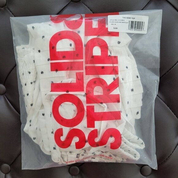 NWT Solid & Striped Remy Polka Dot Crop Top - Picture 15 of 15